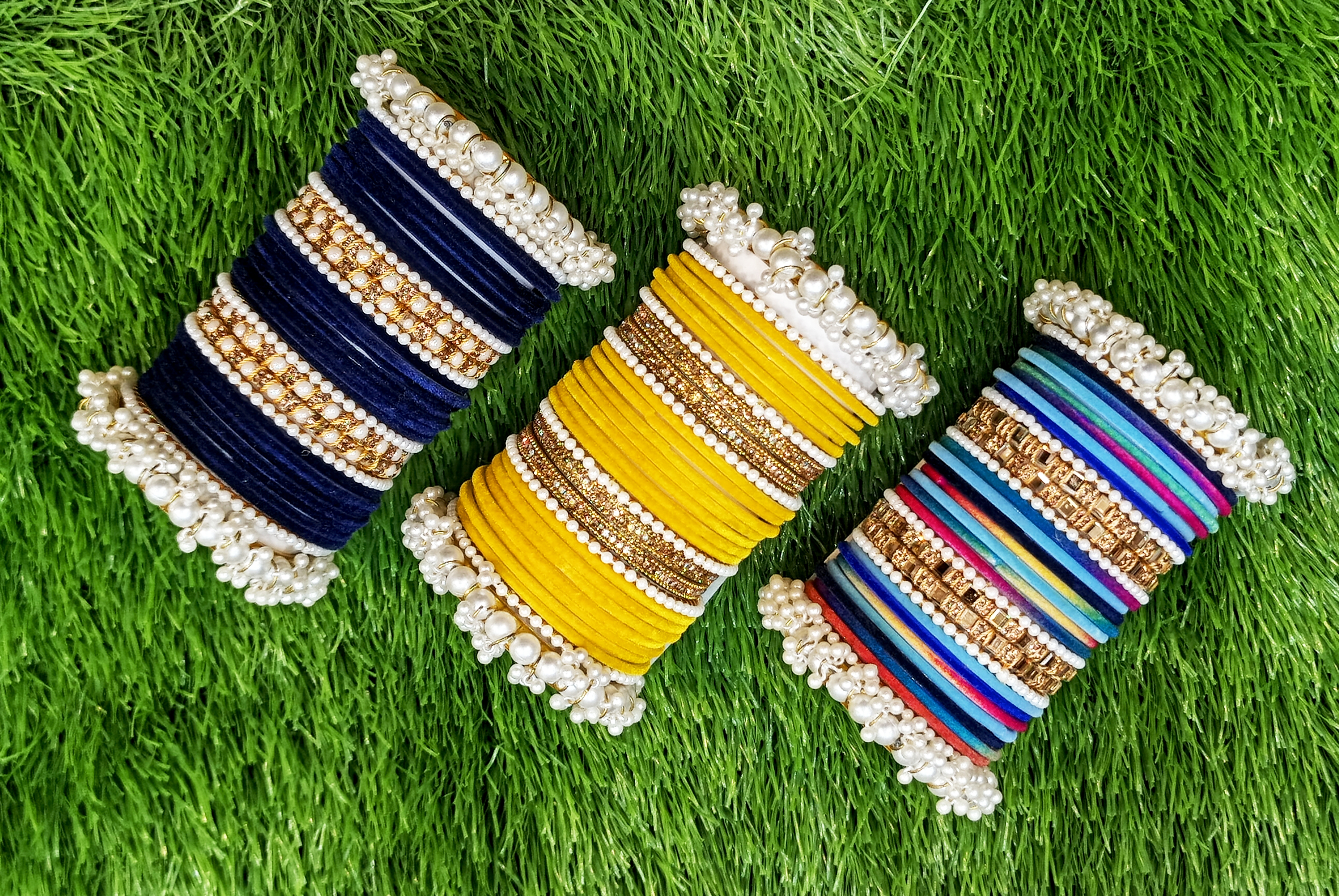 Pearl kara sets All colours available by DecentJewllery