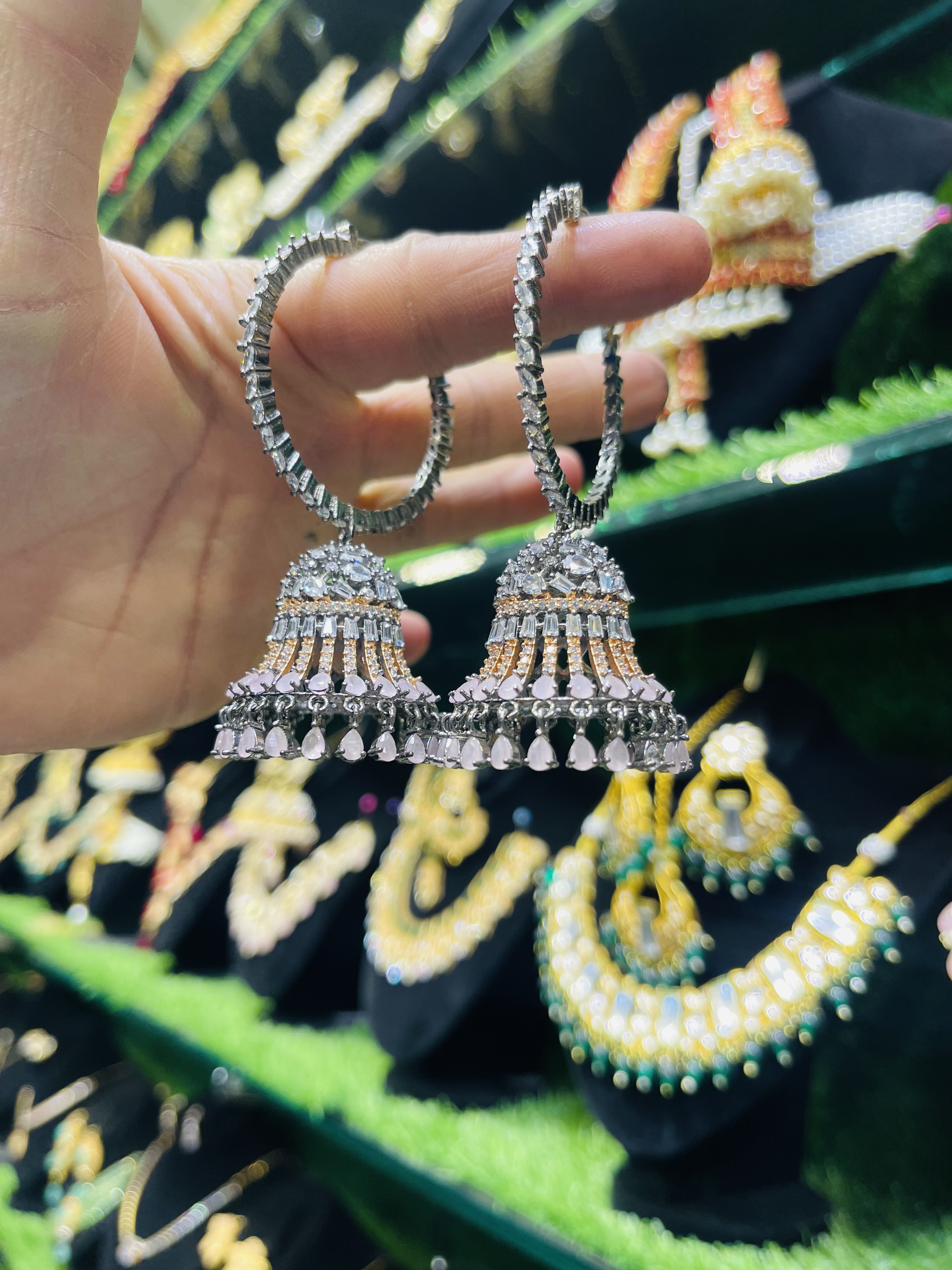 1 karat baali jhumka