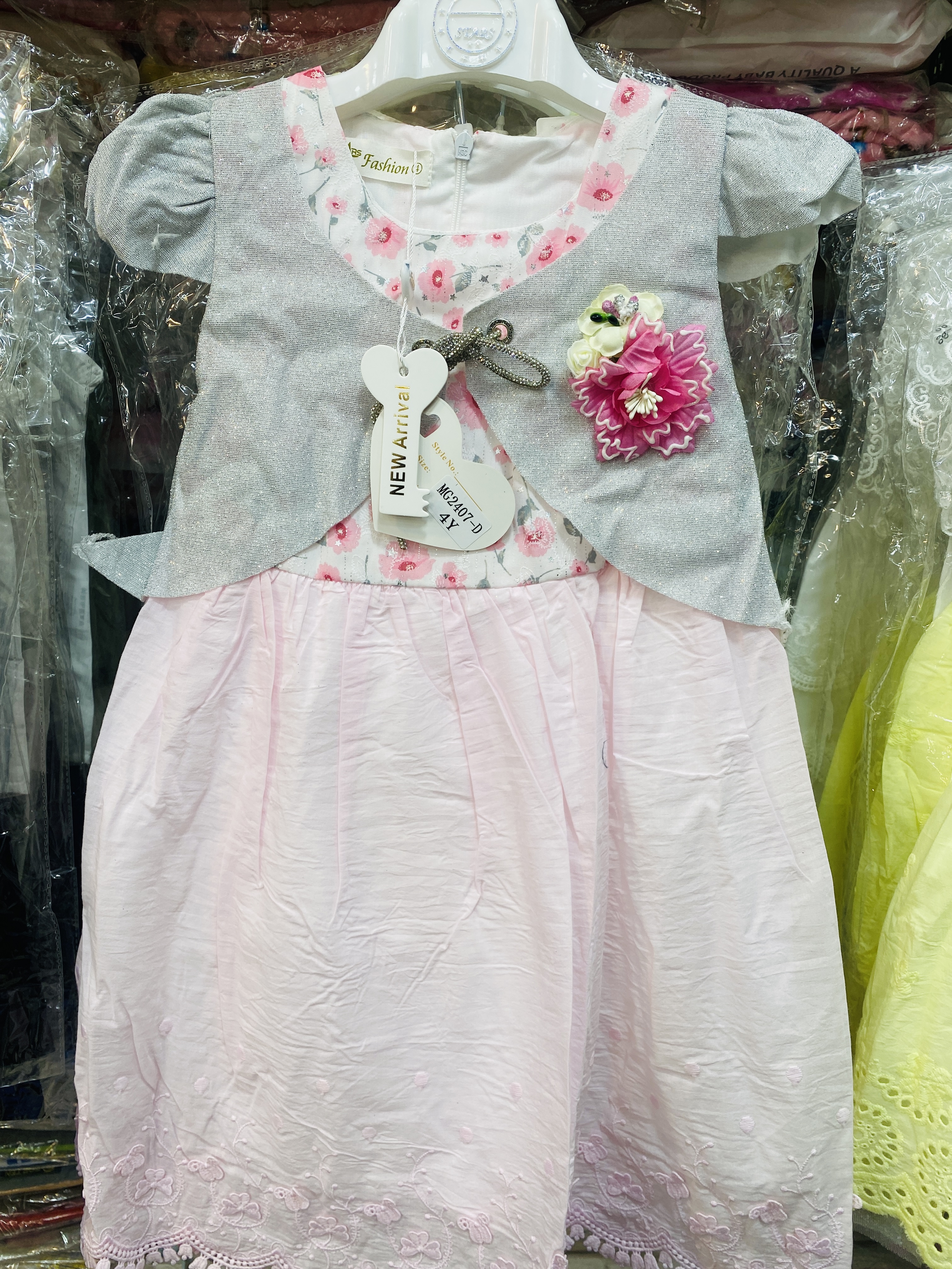 Fancy cotton frock imported