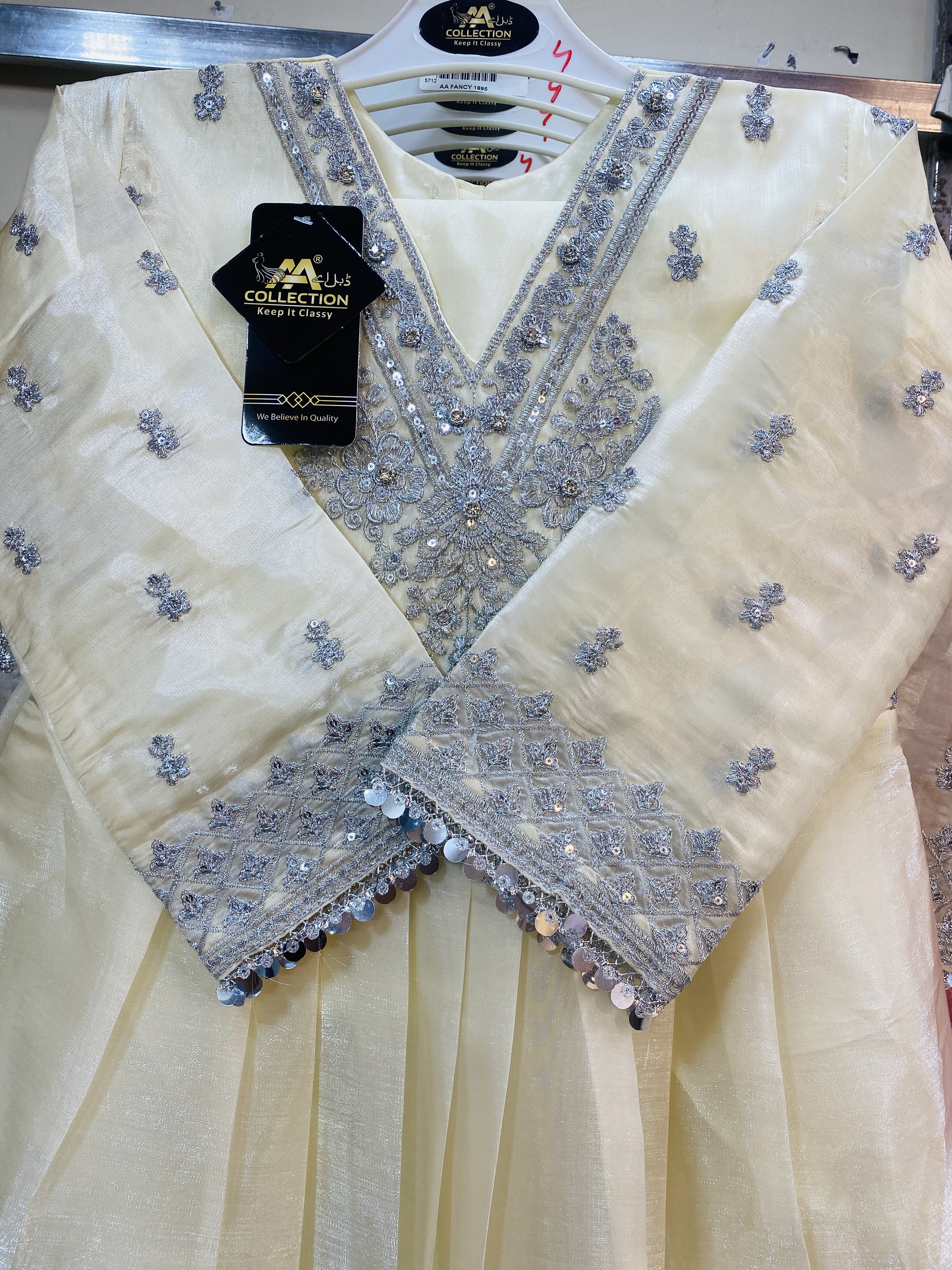 Fancy frock sheesha silk